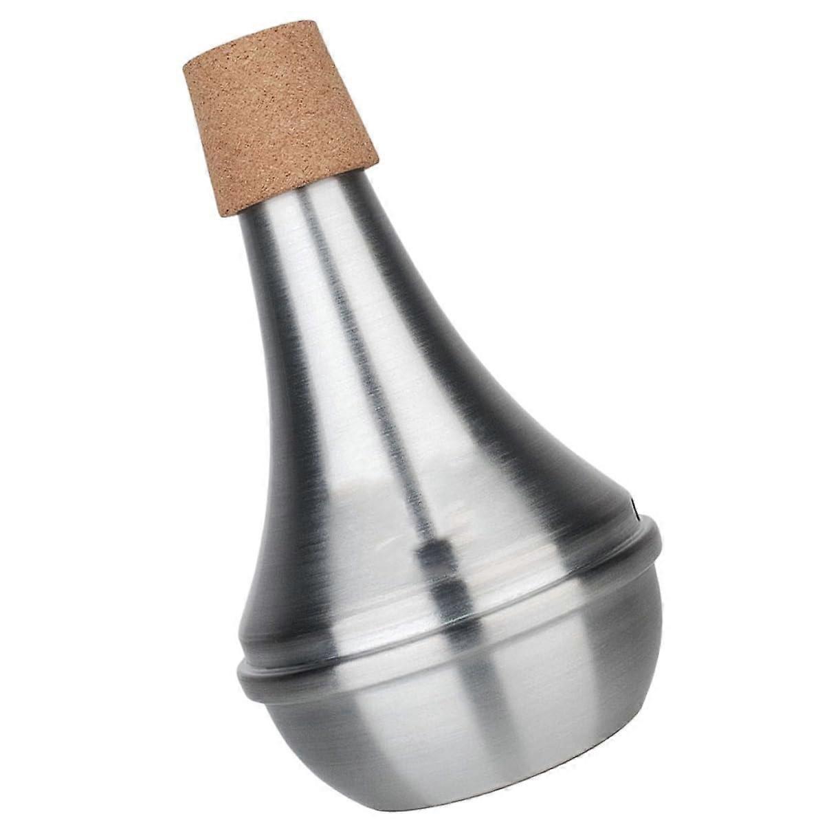 Trumpet Straight Mute Trombone Speaker Damper Horn Practice Mute Accessories Silver