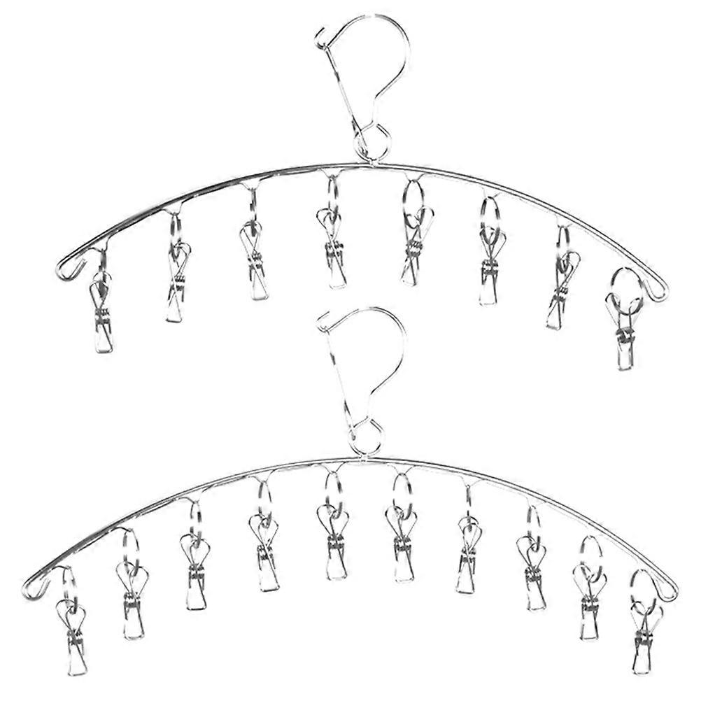 Here's a well structured product description and key features for the **"2pcs Hat Hanger With Clips Sock Drying Rack For Hats Socks And