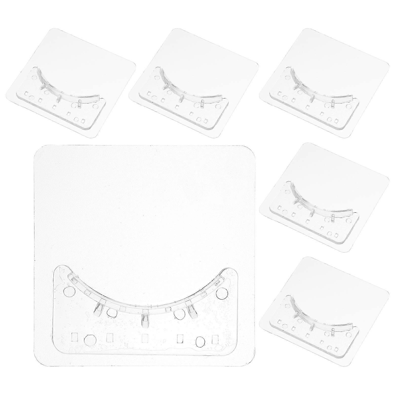 Bathroom Curtain Rod Bracket Adhesive Curtain Rod Bracket Kitchen Use 6Pairs Rounded Smooth Plastic Support