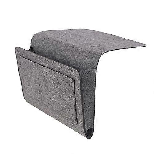 Felt Laptop Bag for 13 Inch Devices, Anthracite Hanging Organiser with Inner Pockets, Remote Control Holder, Storage Solution