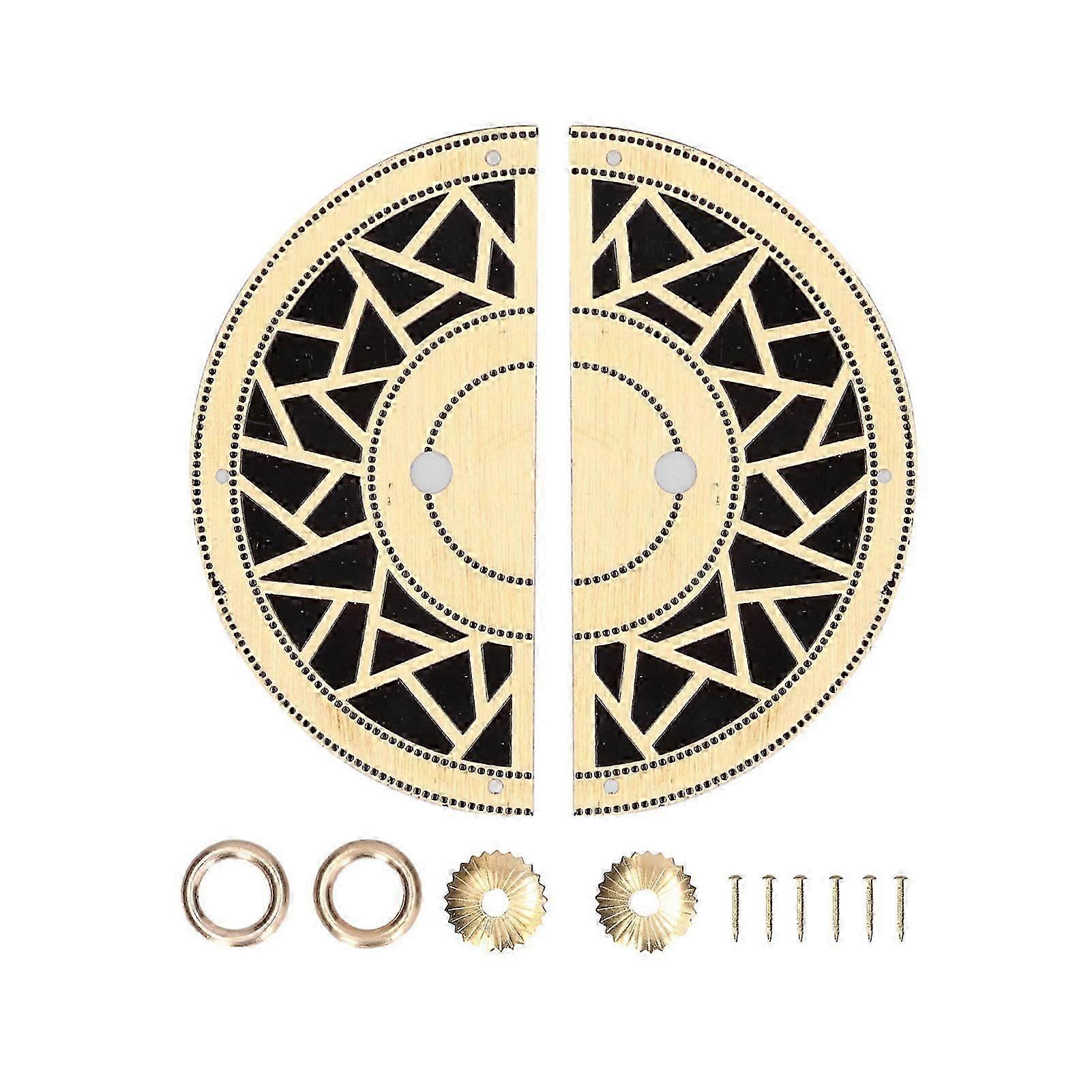 Chinese Antique Cabinet Handle Brass Circular Plaid Bookcase Knob for Wardrobe Door Window