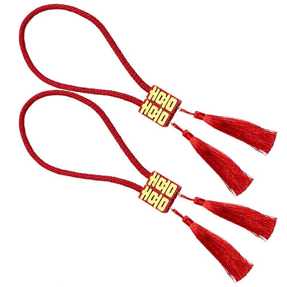 Decorative Curtain Holdbacks Home Decoration ABS Material Red Square 1Pair