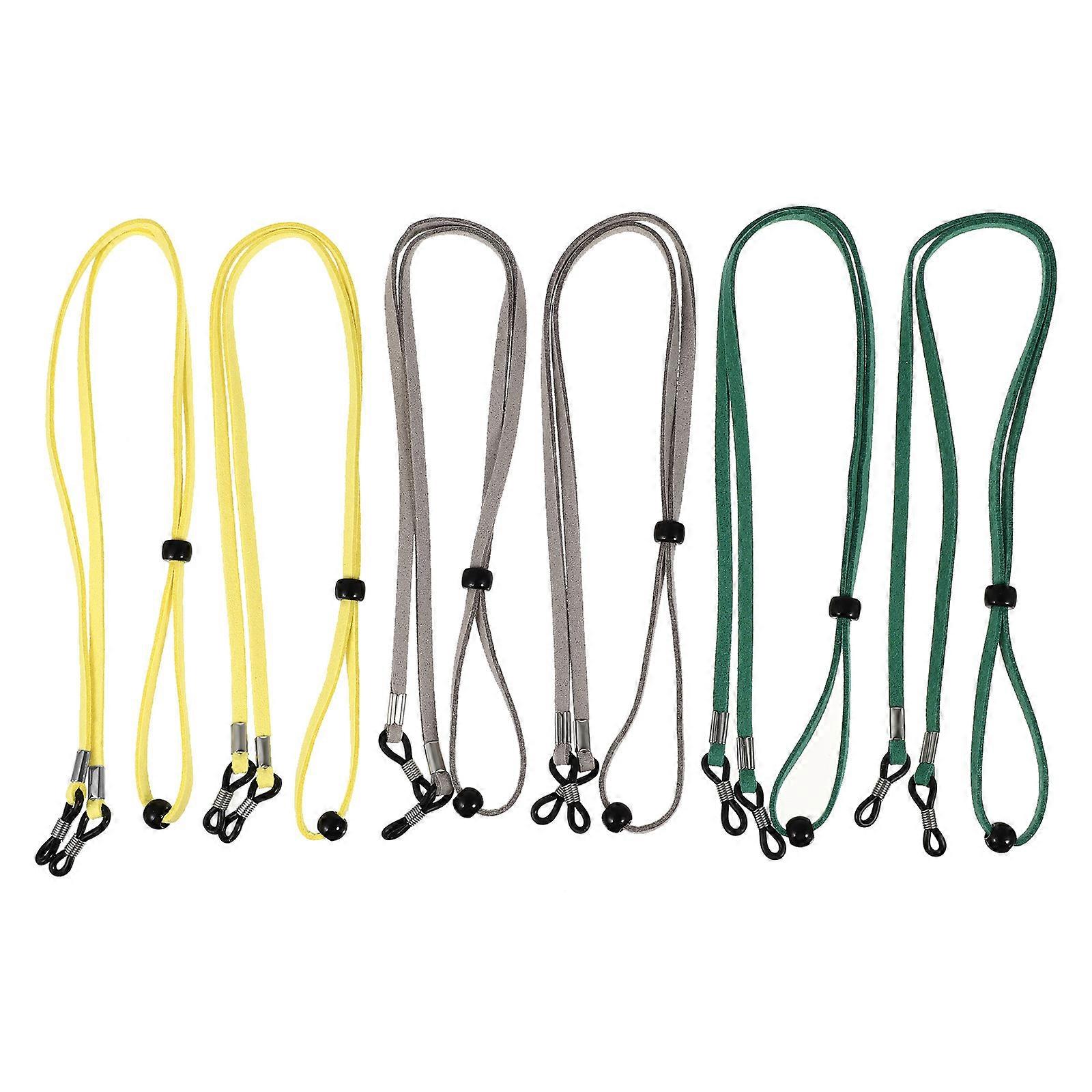 Glasses Rope Eyewear Glasses String Lanyard Retainer Gray Keeps Glasses Secure and Clean 6Pack