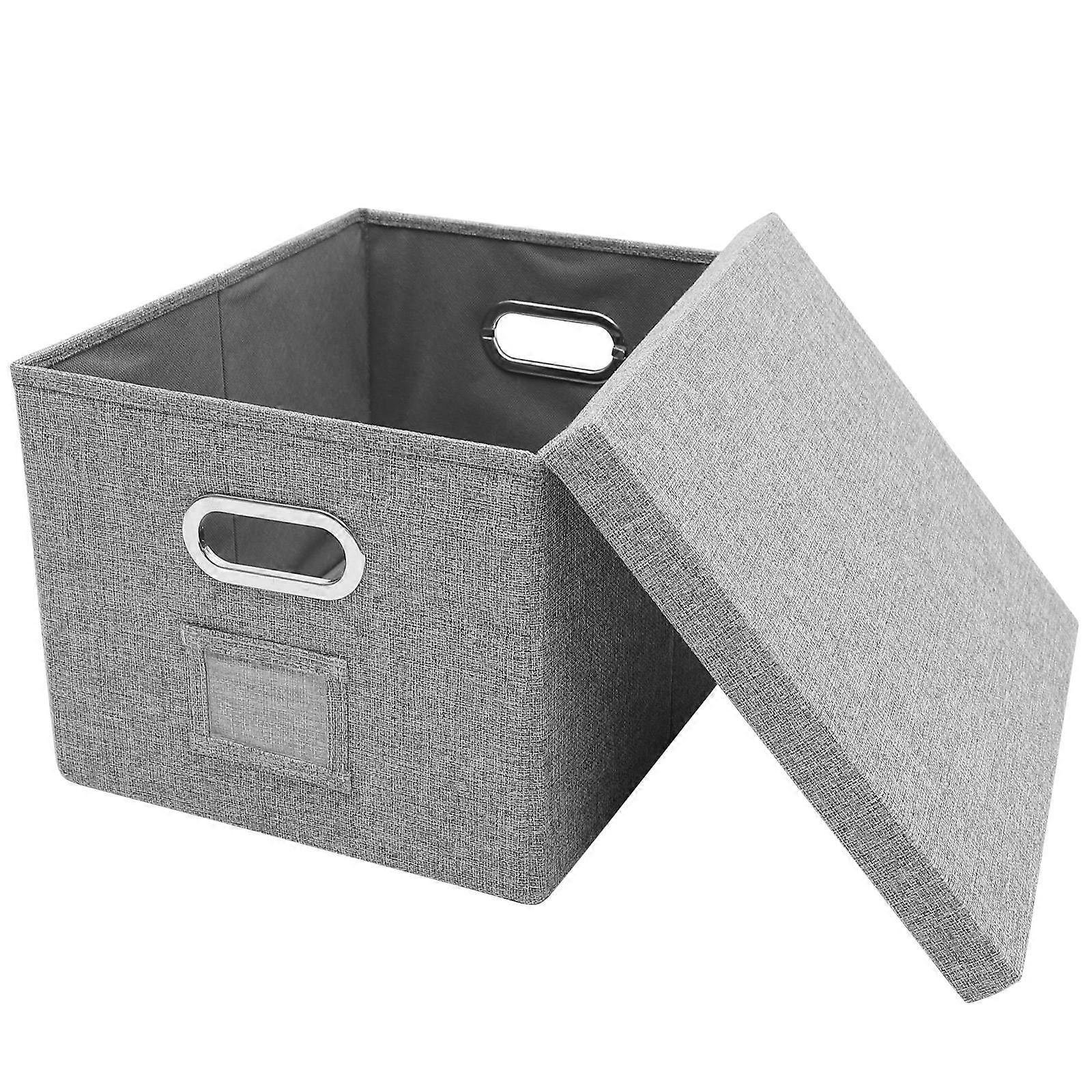 File Organizer Storage Containers Home Office School Rectangular Grey 1Pcs