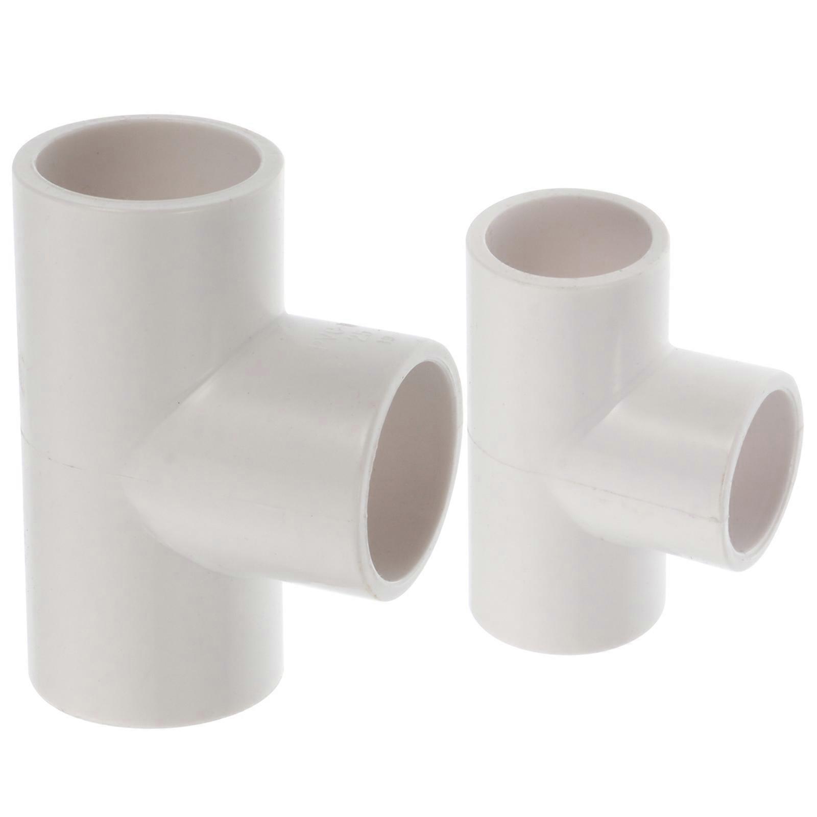 PVC Pipe Fittings T Shape Connector for Pipeline Use 30Pcs White PVC Joints