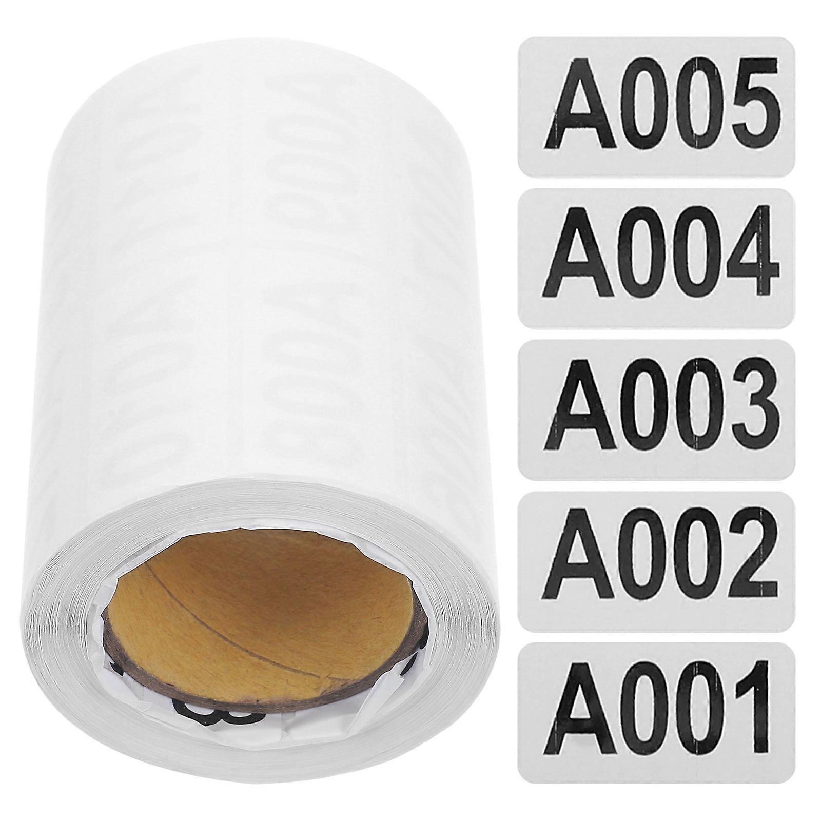 Inventory Management Label Stickers Sequential Categorization Paper 1.57X0.79X0.04in 1 Roll