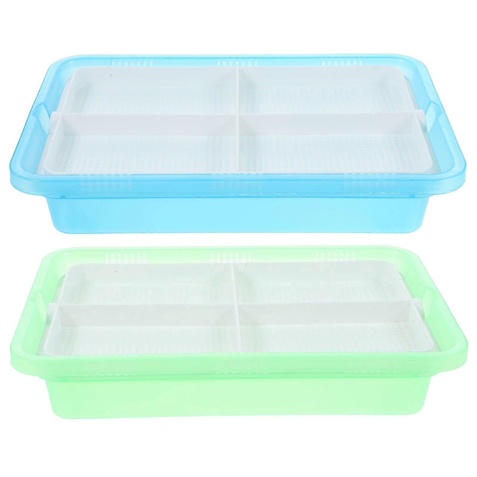 Cat Grass Hydroponic Planter Catnip Planter Box Indoor Plants Rectangular Minimalist 2Pcs