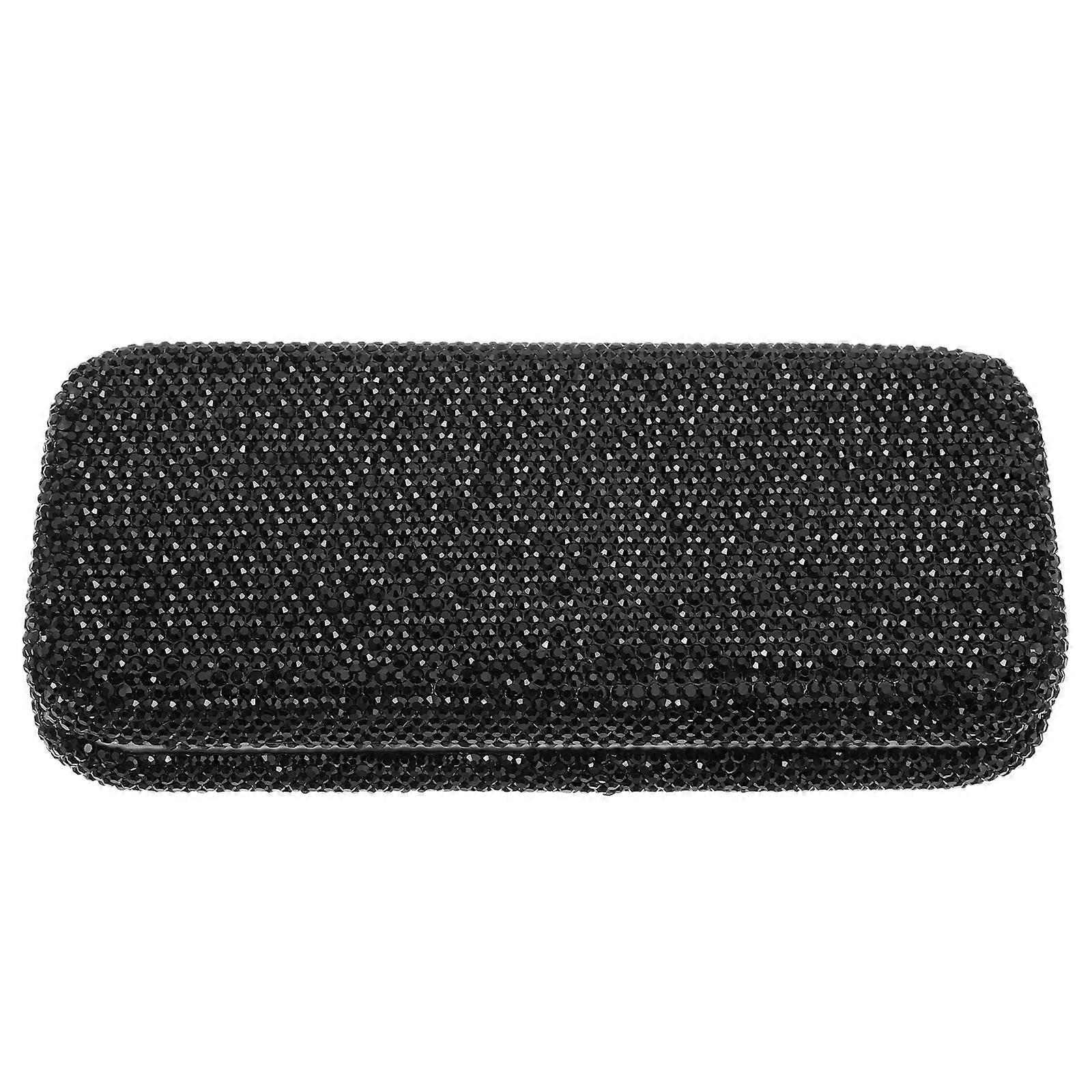 Glasses Box For Protection Rhinestone Sunglasses Organizer Case Rectangular Style Suitable For Car Accessories 1Pack