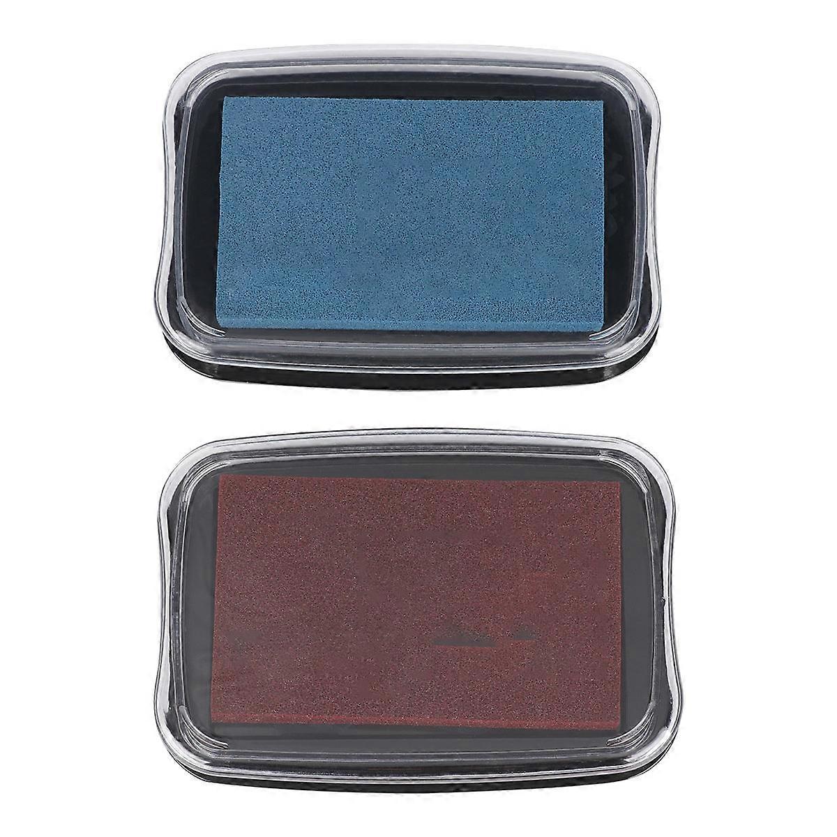 Inkpad For Stamp Finger Print Ink Pads Water Based Ink Diy Art Stamping 10x7x2cm Rectangular Retro 2Pack