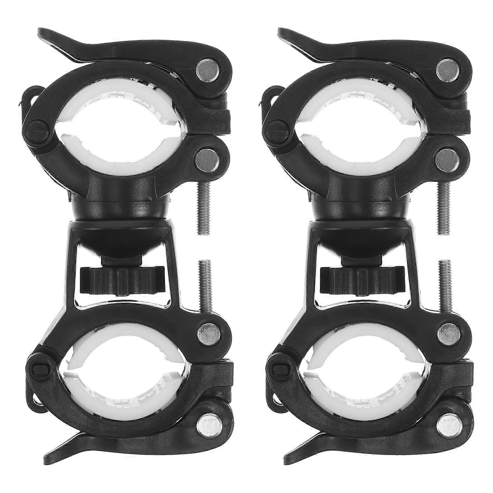 Bike Torch Holder Multifunctional Design 720 Degree Rotating Bicycle Flashlight Mount Secure Fit For Outdoor Activities 2Pcs