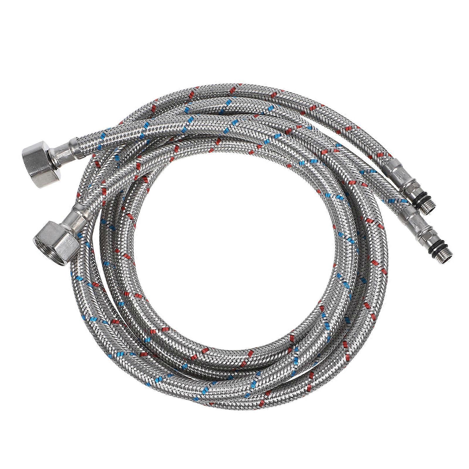Stainless Steel Braided Hoses for Faucet, Flexible Hot & Cold Water Inlet Lines, Leak Proof Connection for Bathroom Sink and Toilet, Easy DIY