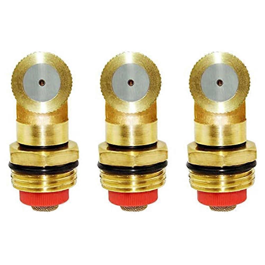 1-Inch NPT Male Brass Spray Nozzle Garden Sprinkler Set with Filter Mesh, 3-Pack Compatible with Standard Irrigation Systems