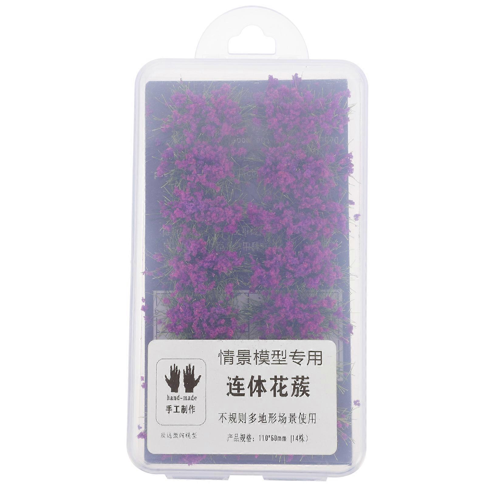 Model Grass Clusters Construction Model Miniature Houses Diy Landscapes Purple 11X6CM Decorative