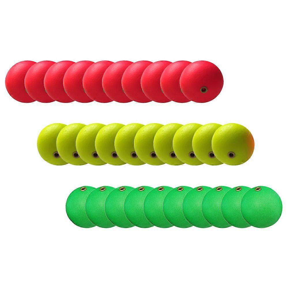 Fishing Floats Fishing Equipment Buoyancy Prevent Hook Sinking Yellow Diameter 15mm 30Pcs