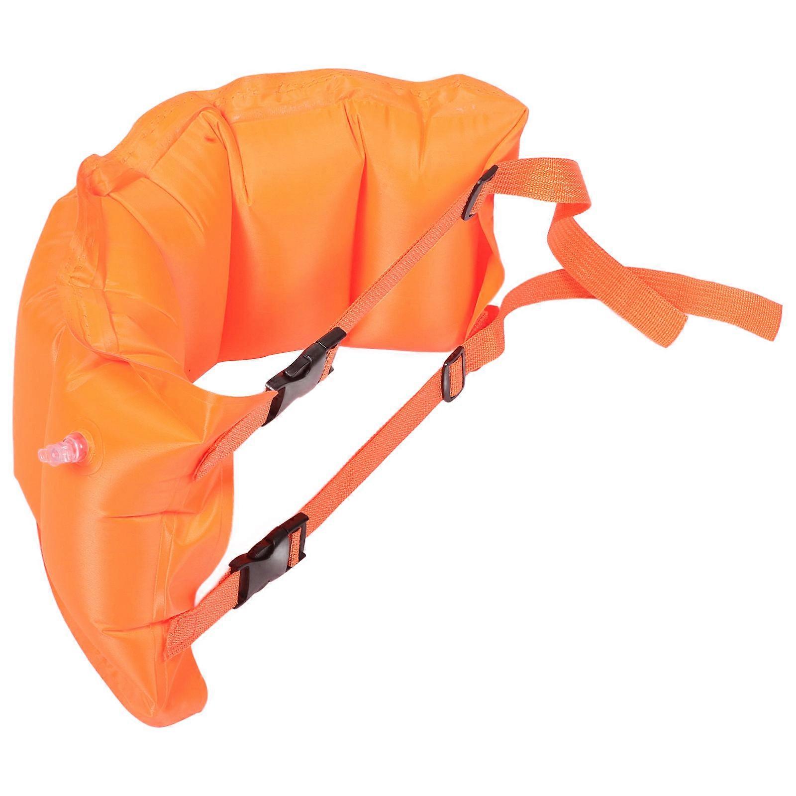 Swim Training Aid Flotation Belt Swimming Training Adjustable Buckle Lightweight Flotation Orange 53.00X23.00X5.00CM 1Set