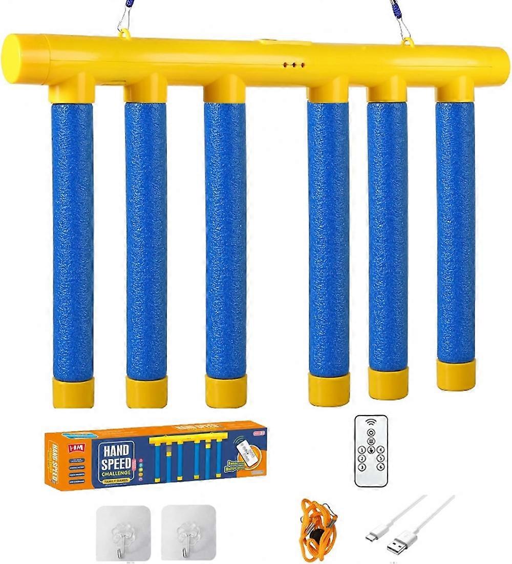 Reflex Challenge Game, Drop Sticks Game, Hand Eye Coordination Reaction Training Toy, 3 Adjustable Speed, With Remote Control