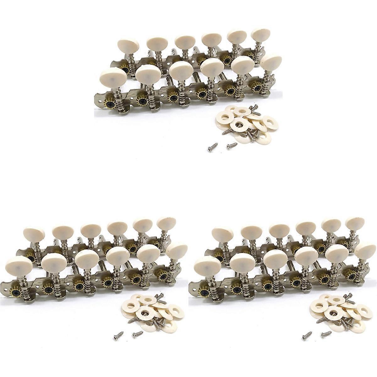 12 Strings Acoustic Guitar Tuning Pegs Chrome Plated Accessory Part