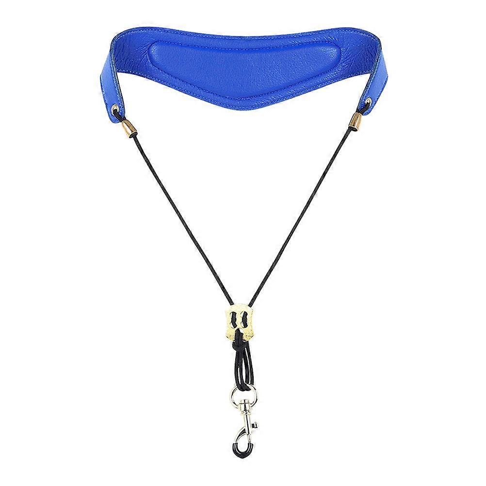 Saxophone Neck Strap Adjustable Professional Saxophone Strap Saxophone Practitioners Blue 54.5X6.5X1CM Comfortable Practice 1Pack