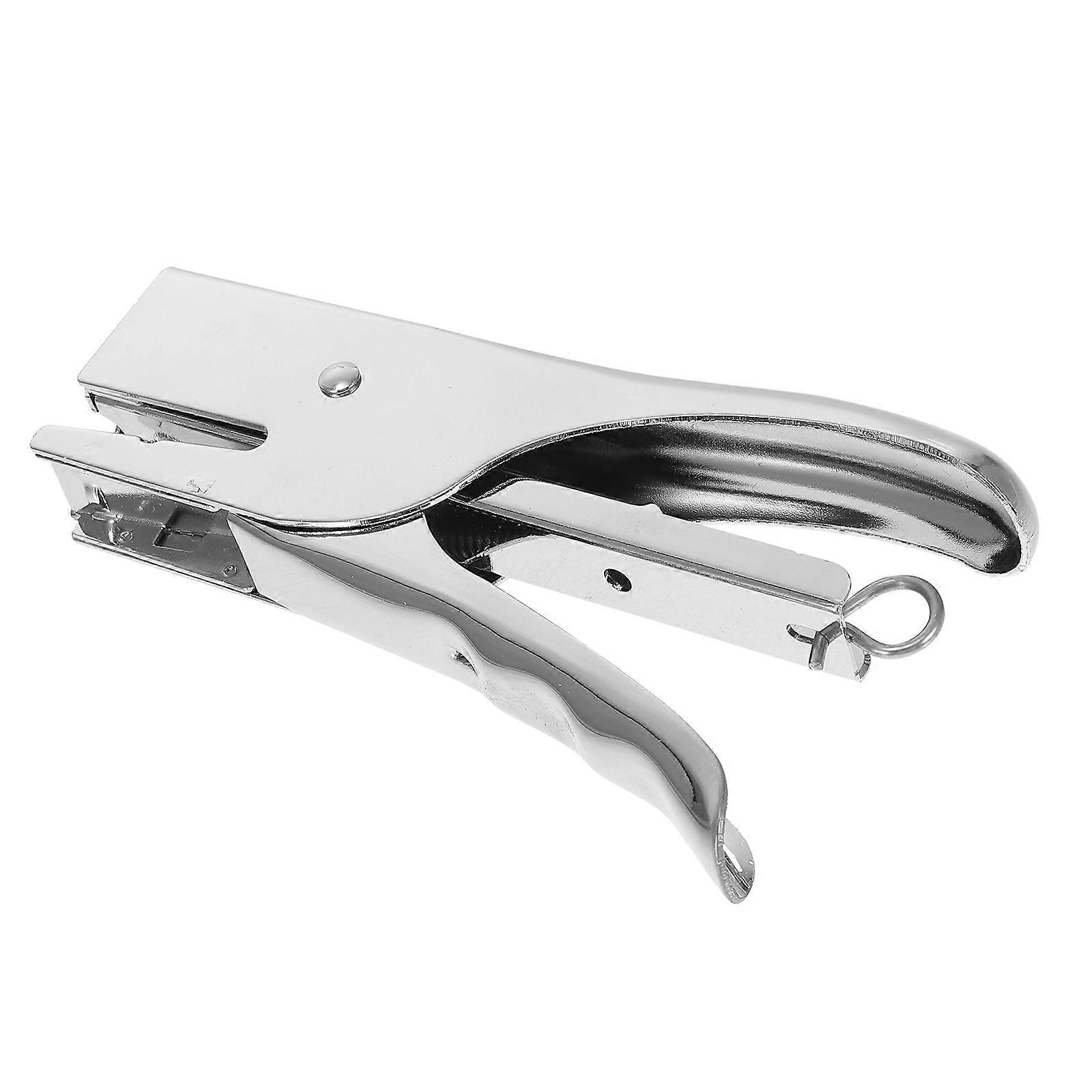 Standard Stapler No-Jam Technology Plier Shape Metal Silver For School Use 1Set