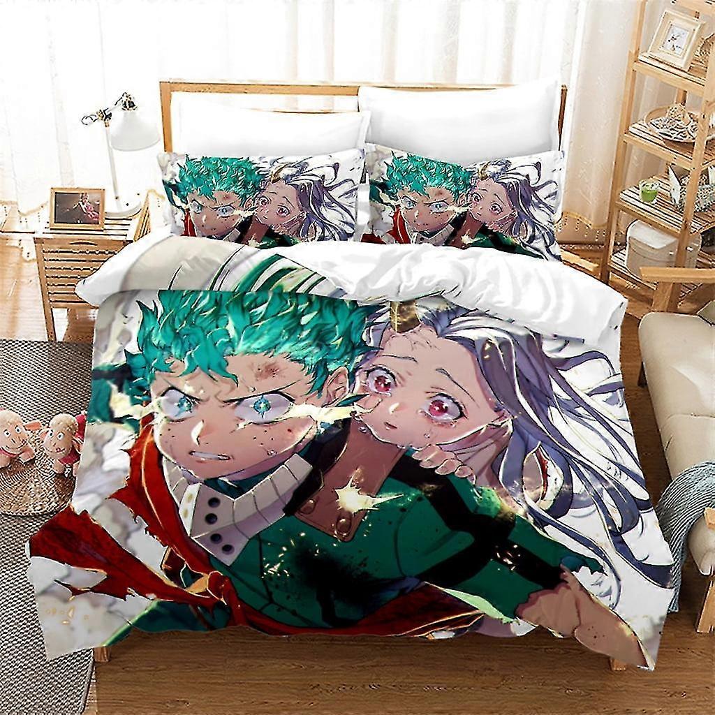 My Hero Academia Bedding Set Twin Full Queen King Size - Todoroki Bakugou Deku Action Figures Duvet Cover Pillow Case