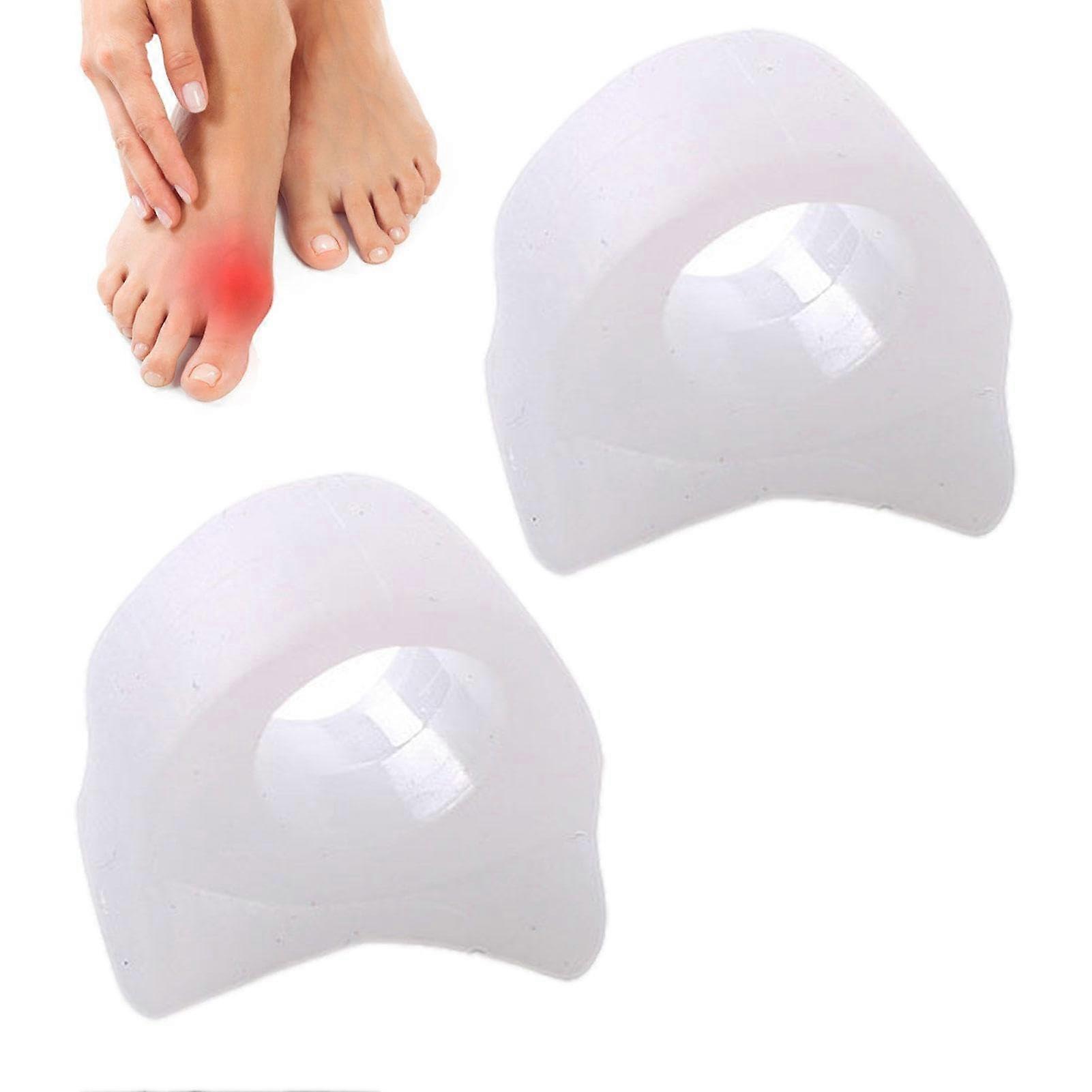 Toe Separator Silicone For Large Toes Size L White Ultra Soft For Crooked Overlap Crimped Toes Straightener