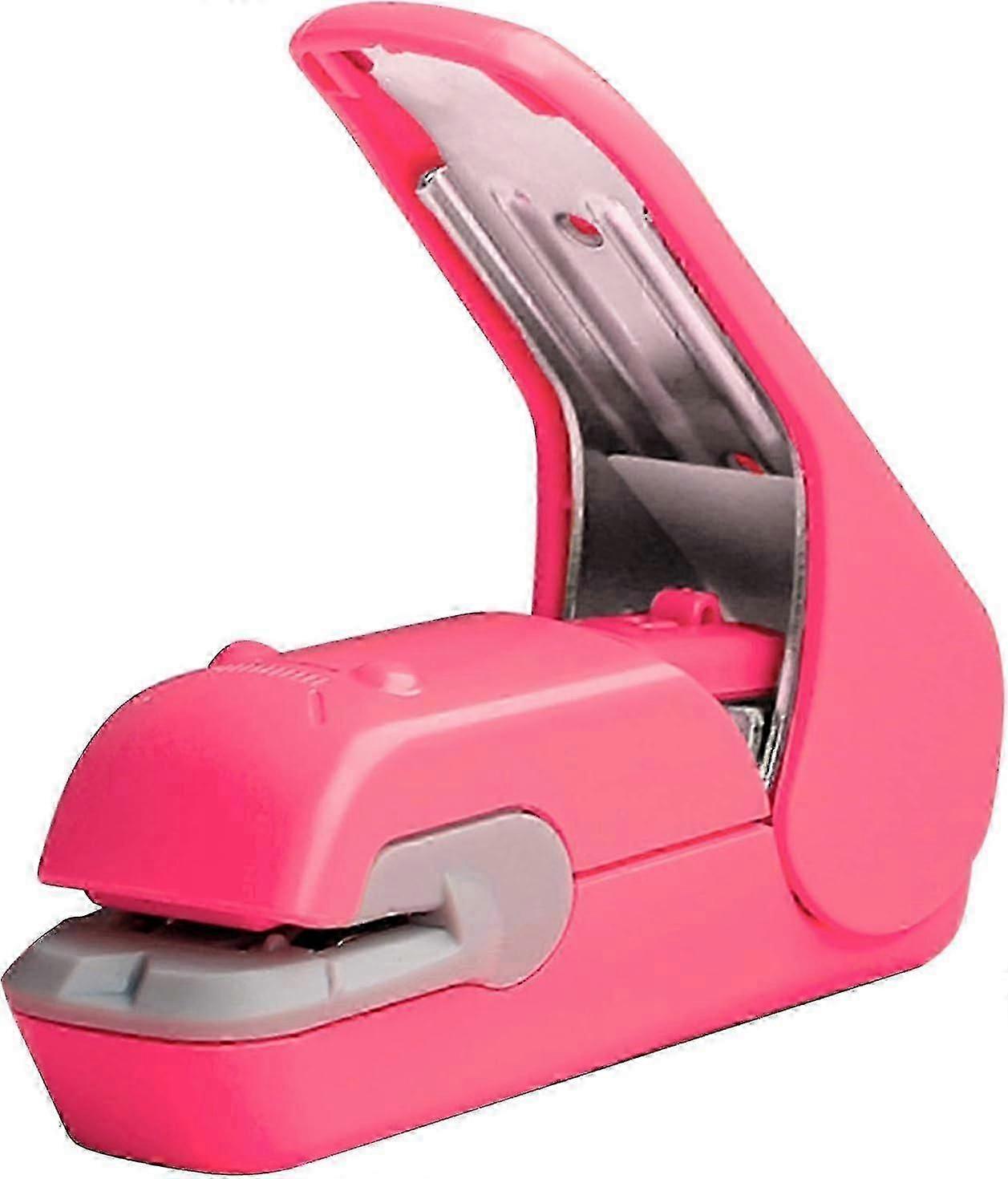 Portable Mini Stapler, Staple-Free, Time and Labor Saving, Pink