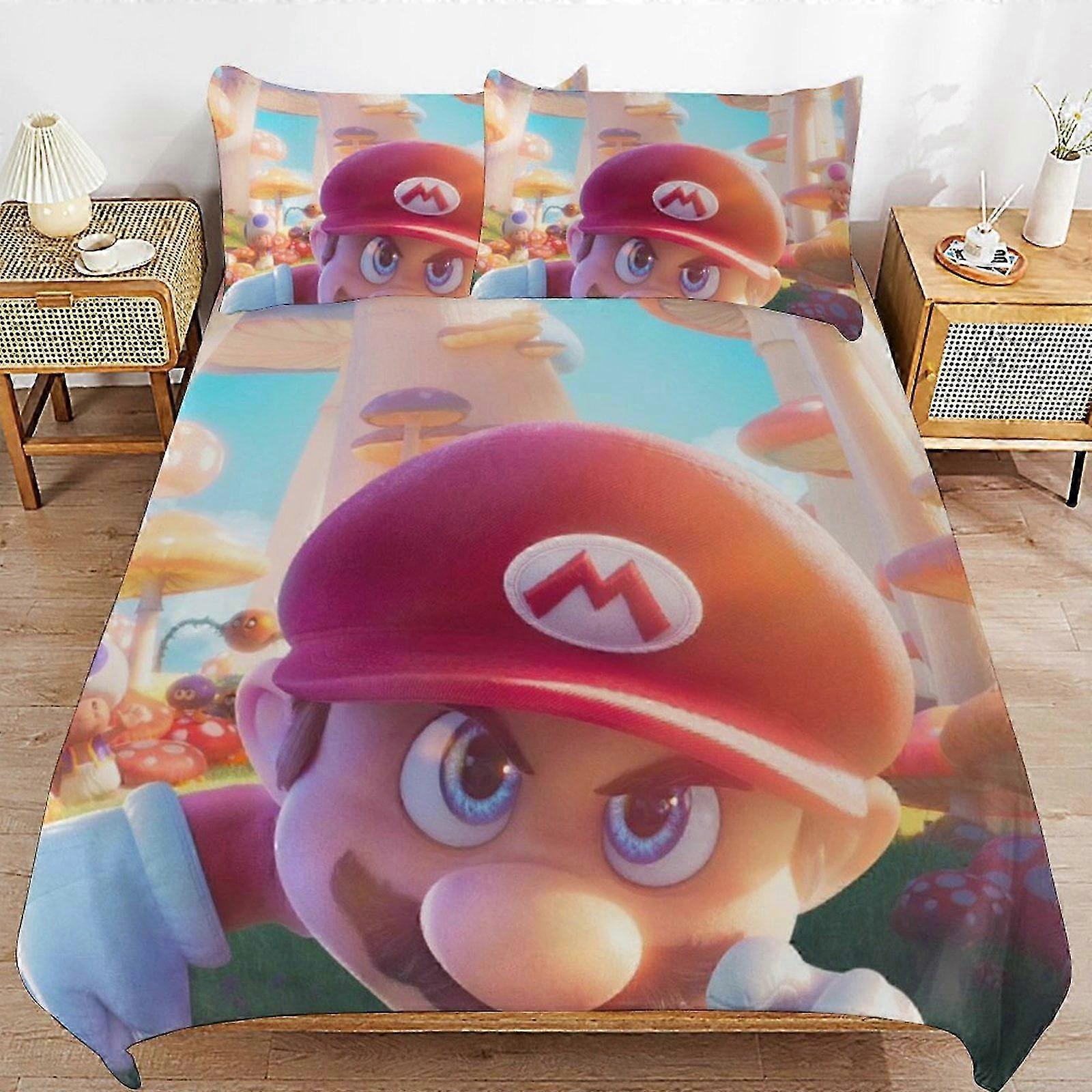 Bedding Set for Gaming Enthusiasts 3-Piece Comforter, Soft Microfiber Duvet Cover Set with Zipper Closure