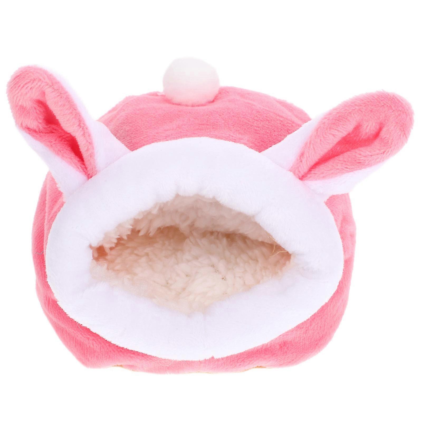 Hamster Plush Warm House Bed for Chinchillas Mice Rabbit 1 Set Random Style