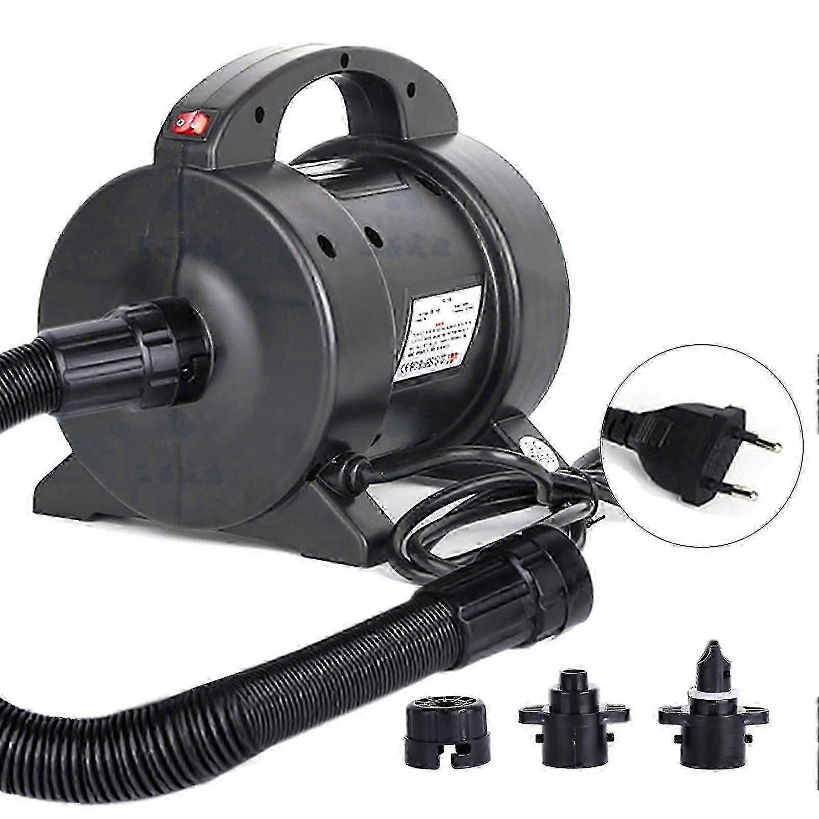 Portable 1600W Electric Pump Air Mattress Pump Quick Inflation Electric Air Pump Inflator Deflator with 2 Nozzles for Air Bed Raft Boat - KC
