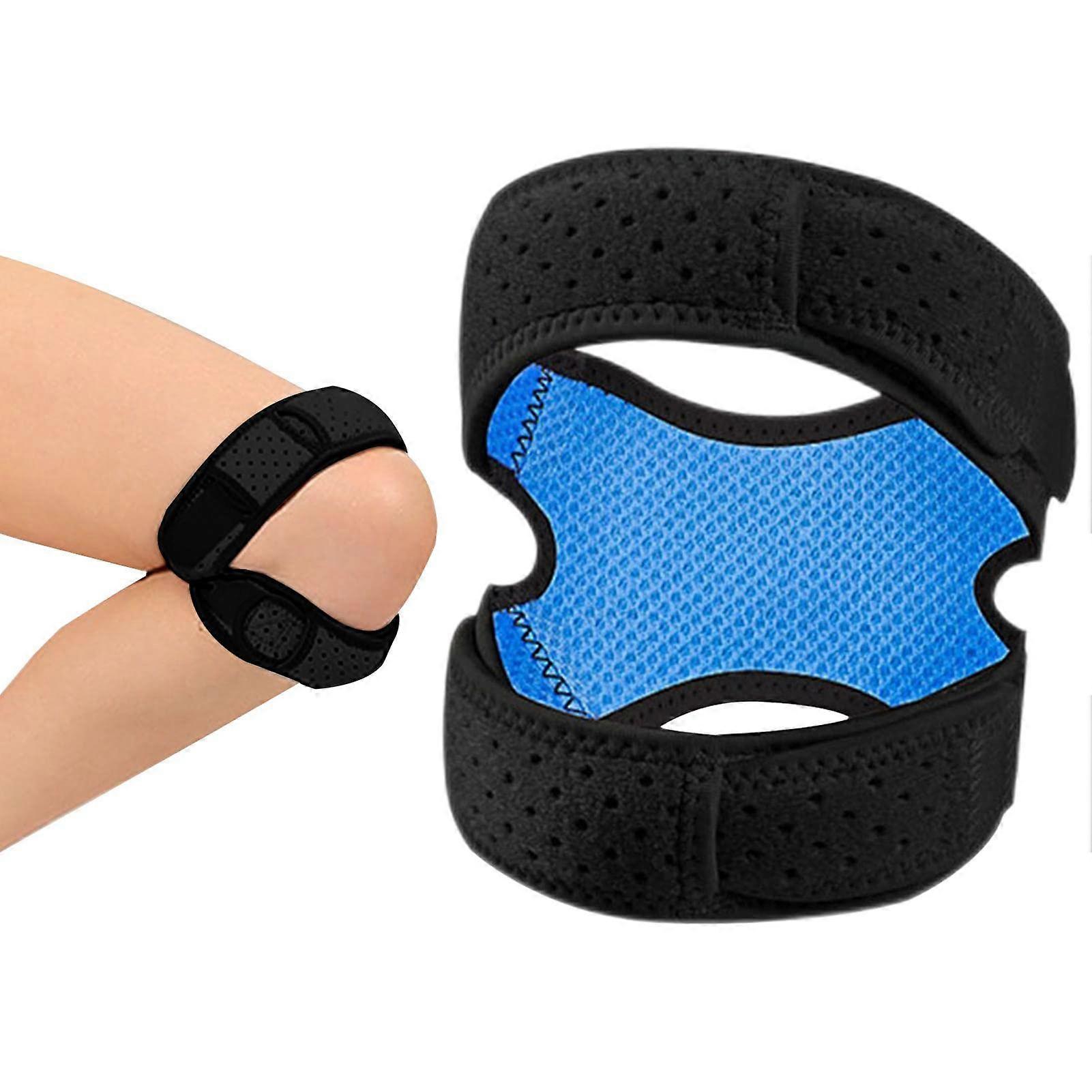 Patellar Support Brace | Adjustable Knee Strap for Joint Relief | Black Patella Tendon Support for Running, Tennis, Jumping, Tendonitis