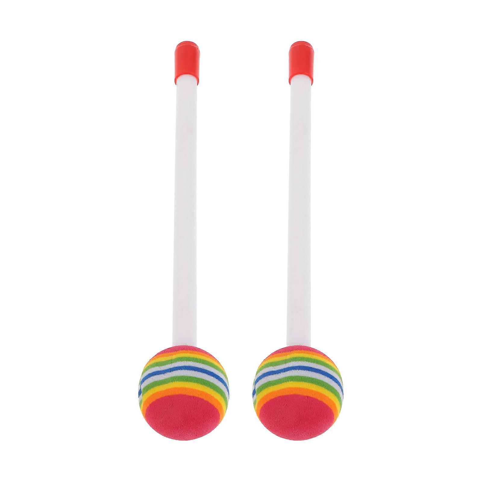 Percussion Mallets Marimba Mallets For Music Performance Lollipop Shaped Assorted Color 20.90X3.20X3.20CM Durable Material 2Pcs