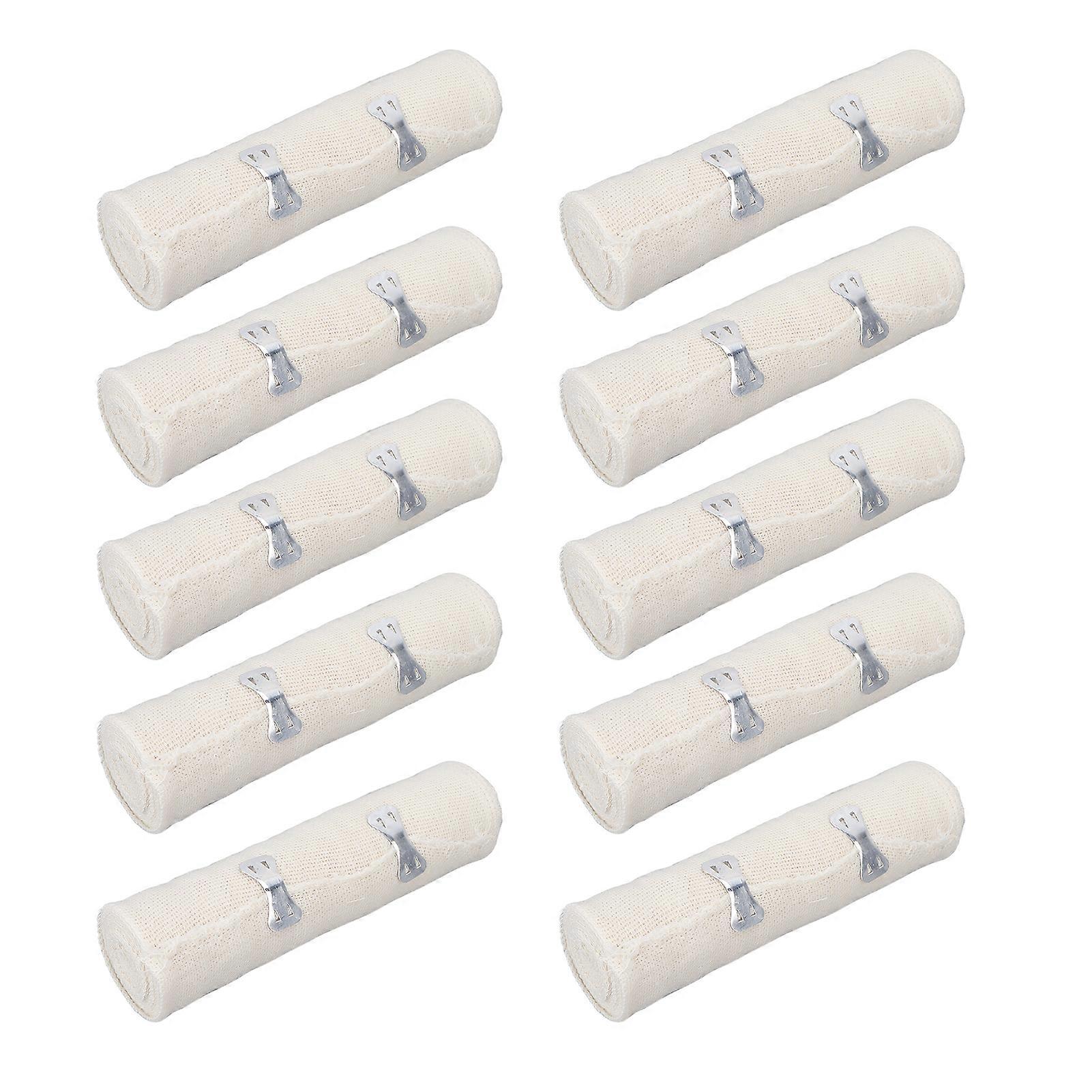 10 Rolls Elastic Wrap Buckle Fixation Breathable Sports Compression Bandage for Palm Wrist Elbow Ankle