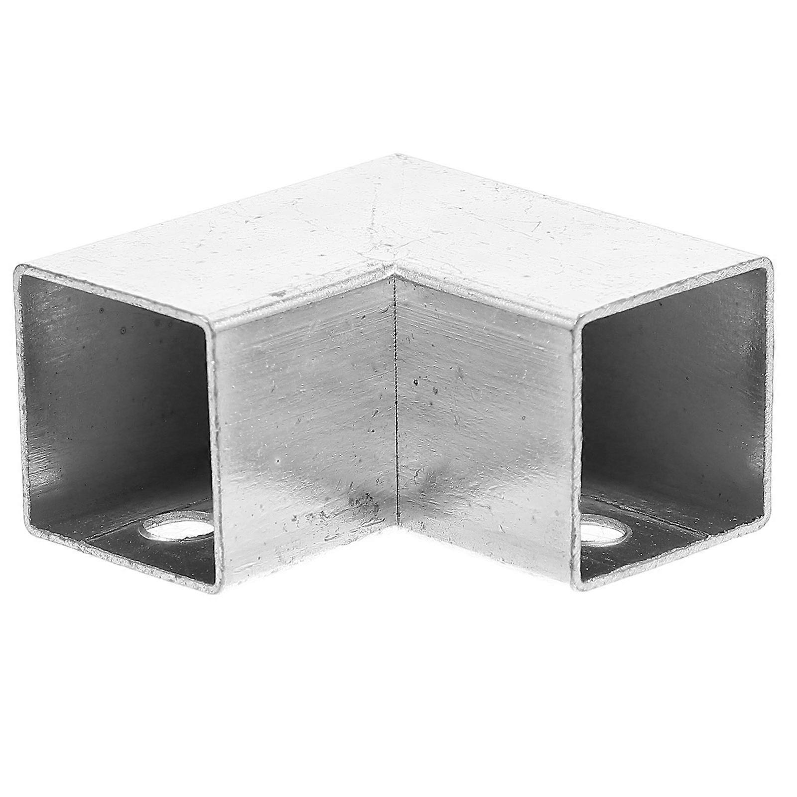 Pipe Fittings Zinc Alloy Connector Silver 4.3X4.3X2.5CM No Welding Installation 1Pack