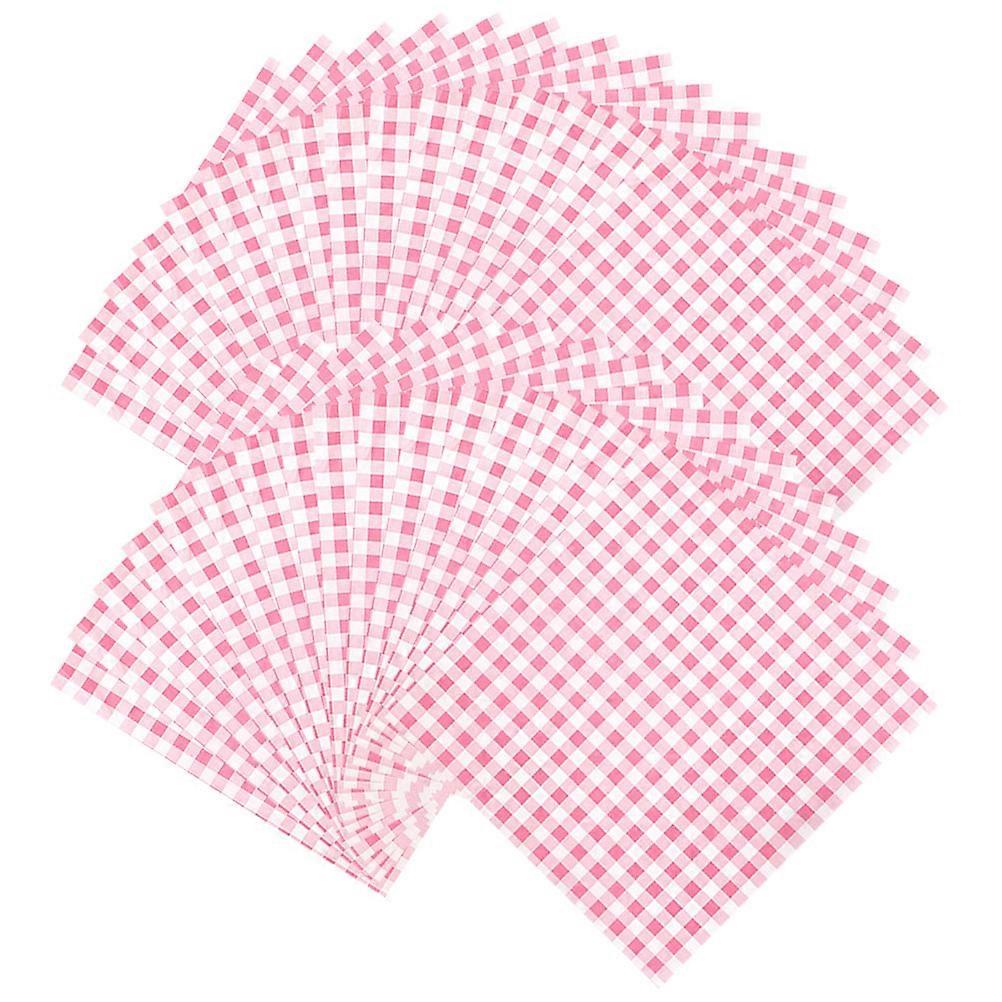 Multi-Function Food Wrap Paper Sandwich Wraps Pink 18x18cm Oil-Proof 100Sheets