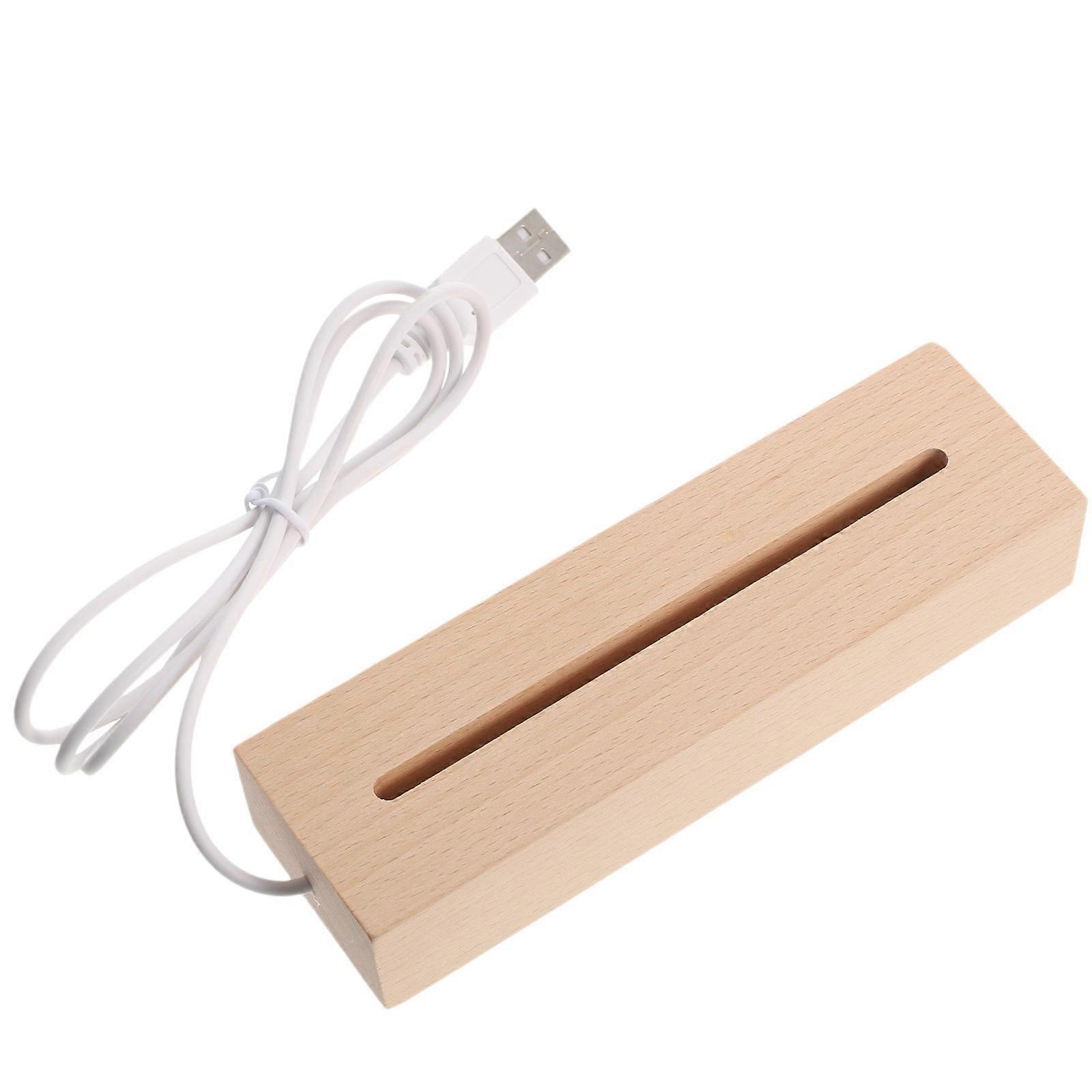 Light Base For Night Table Lamp Base Rubber Wood Simple Design Coffee Shop Note Display 1Pack