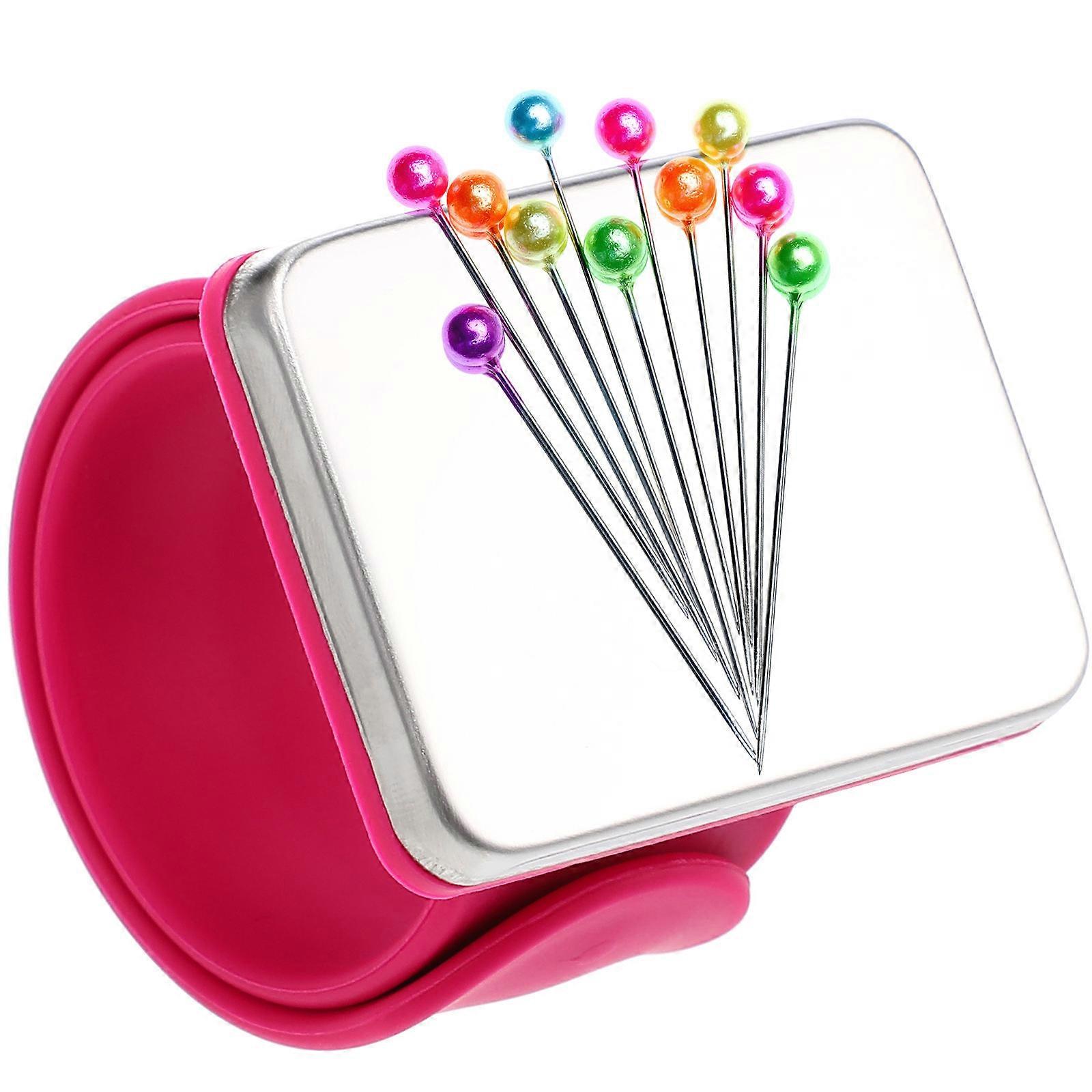 Sewing Wrist Magnet Bracelet With Iron For Tailor Shop Use Rosy 24.00X5.50X1.00CM Multiple Purposes 1Pack