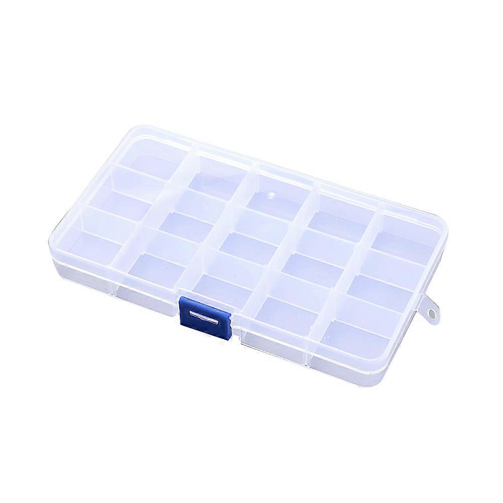 10/15/24 Compartments Storage Box Transparent Adjustable Items Organizer Container(15 Grids)