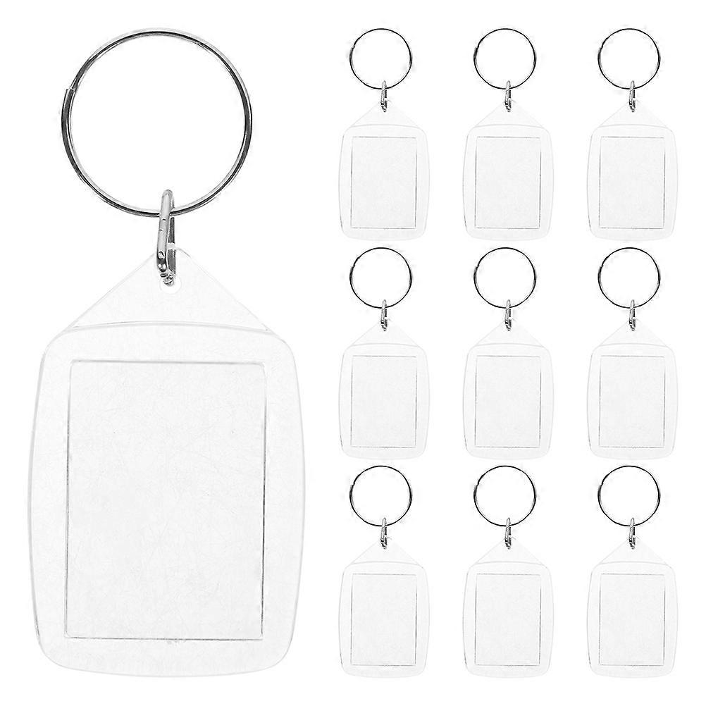 Bulk Picture Keychain Diy Design Keychains Friends Family Members Abs Material 12Pcs