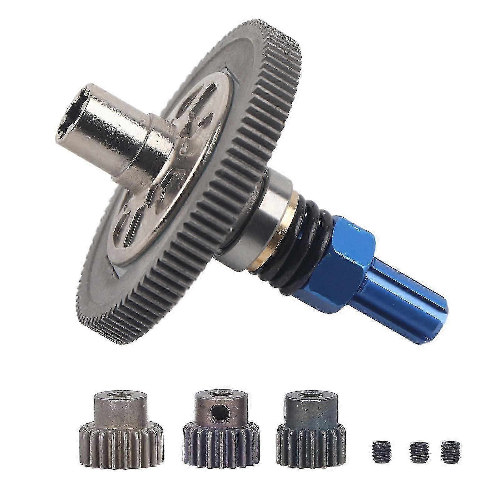 Metall Zahnradsatz passend für Arrma Senton 1/10 für Granit RC Auto Getriebe Set Differential Ritzel Getriebe dunkelblau