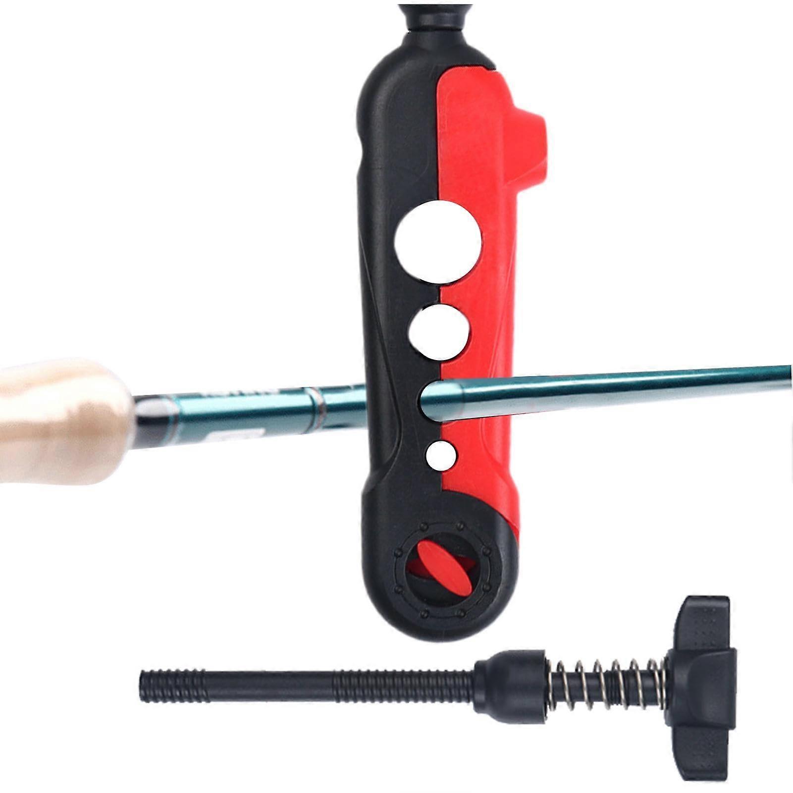 Fishing Line Winder - Spool Station Tool For Casting Reels, Unwinding Tackle Line, Portable Reel Spooler, Black/Red