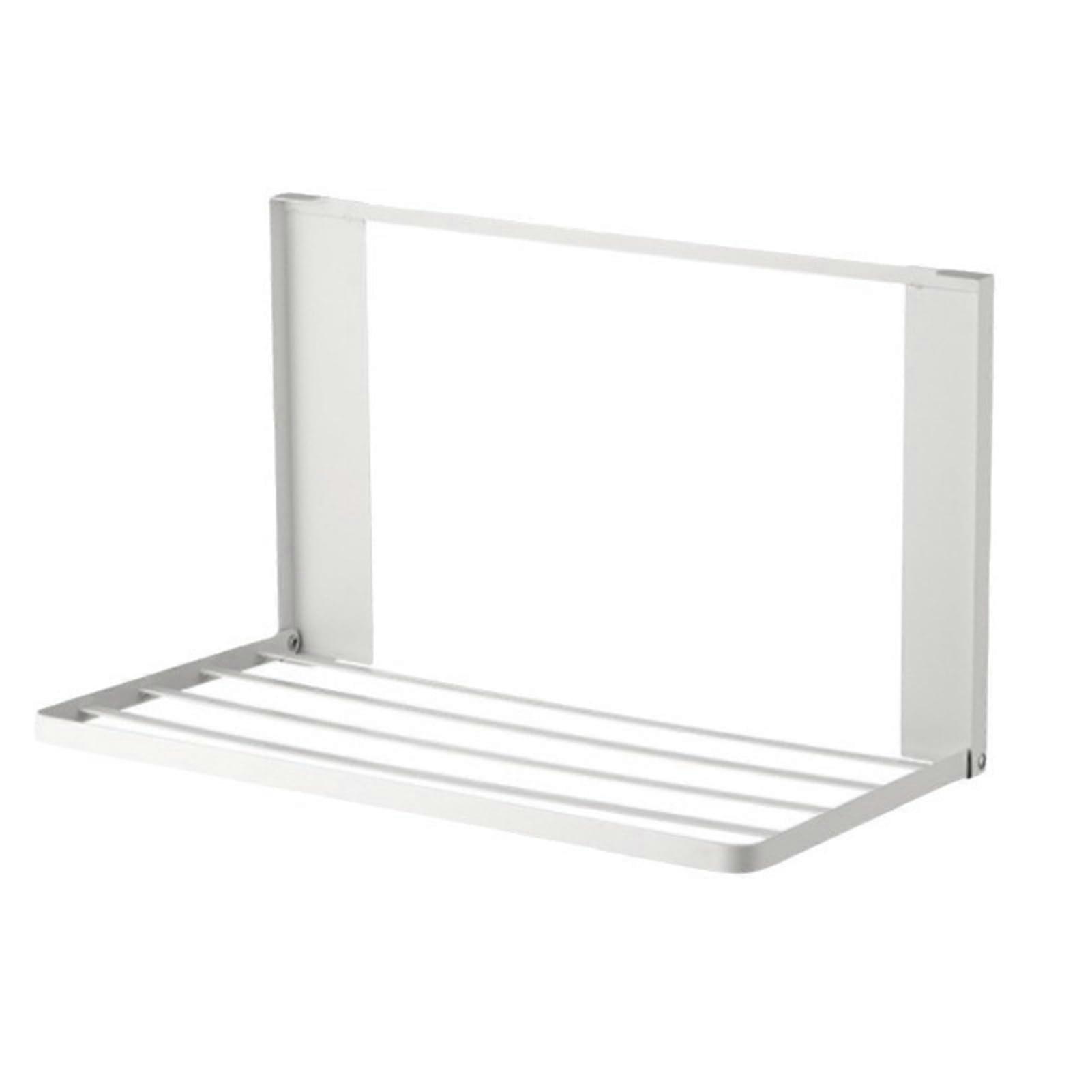 Folding Shelf for Laundry Room Foldable Waterproof Toilet Phone Holder White