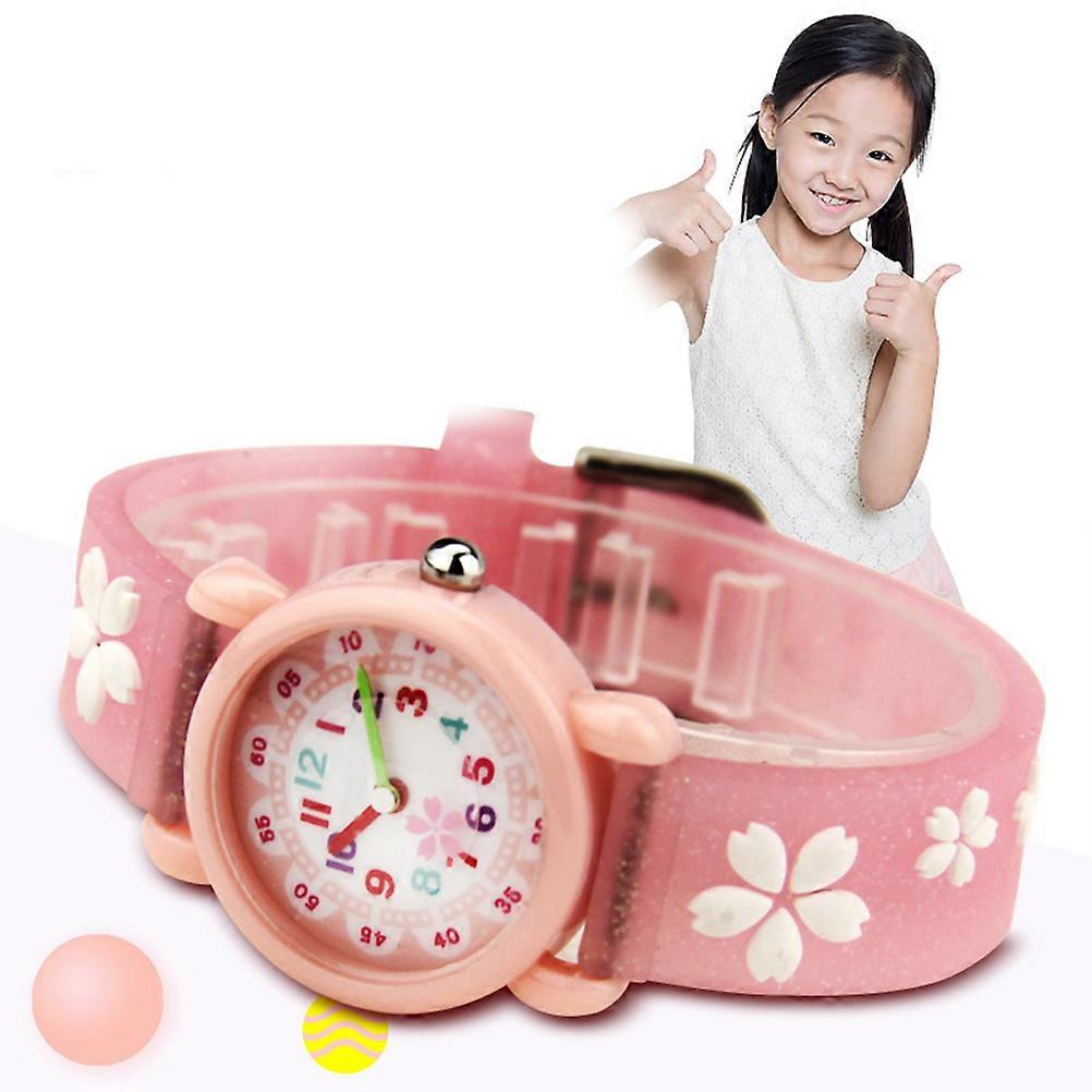 Watches For Kids Precise Quartz Movement Durable Safe to Wear Pink Plastic Pc Material 20.5 Cm X 2.7 Cm X 1 Cm 1Set