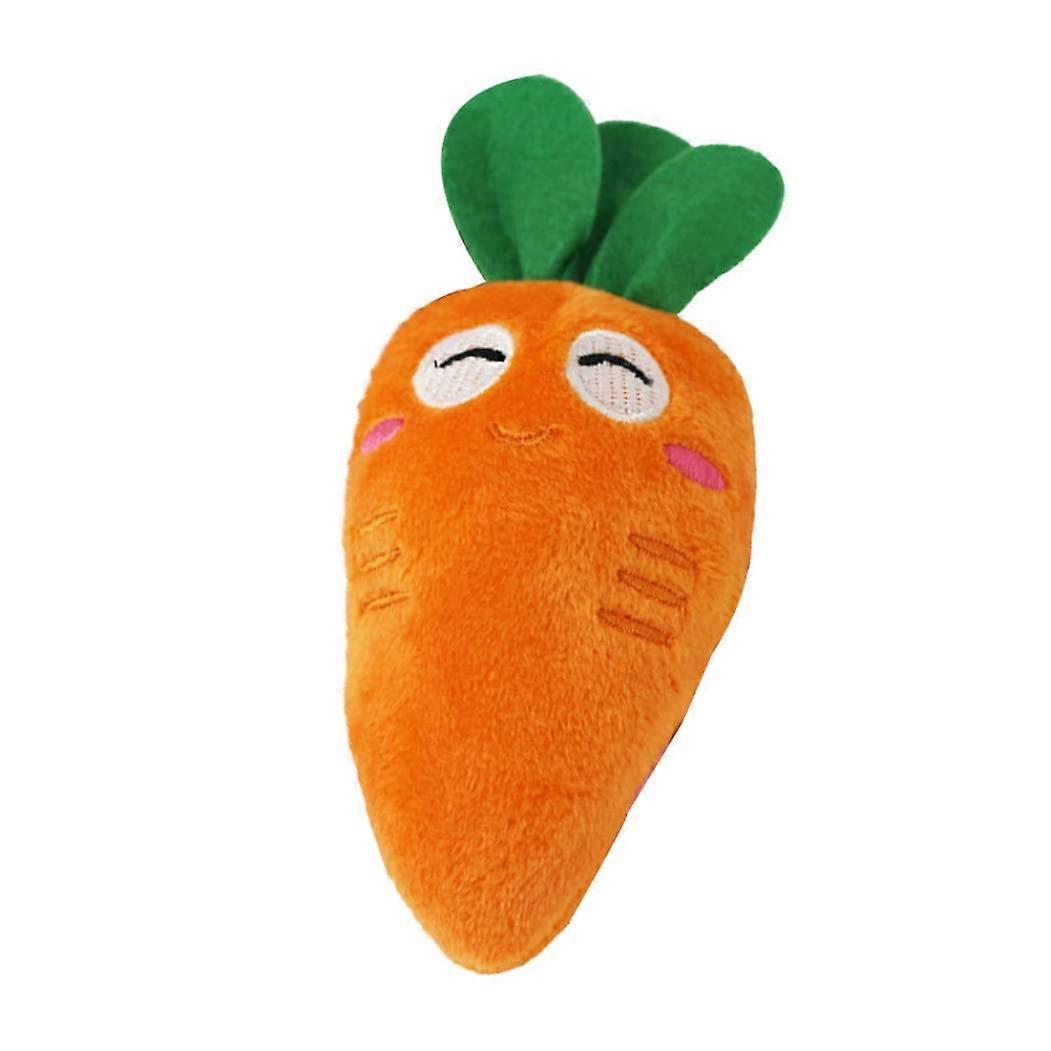 1 Pack Carrot Shape Toy Puppy Squeaky Cute Carrot Carrot Type Plush Dog Toy Funny Chew Toy for Small Pets