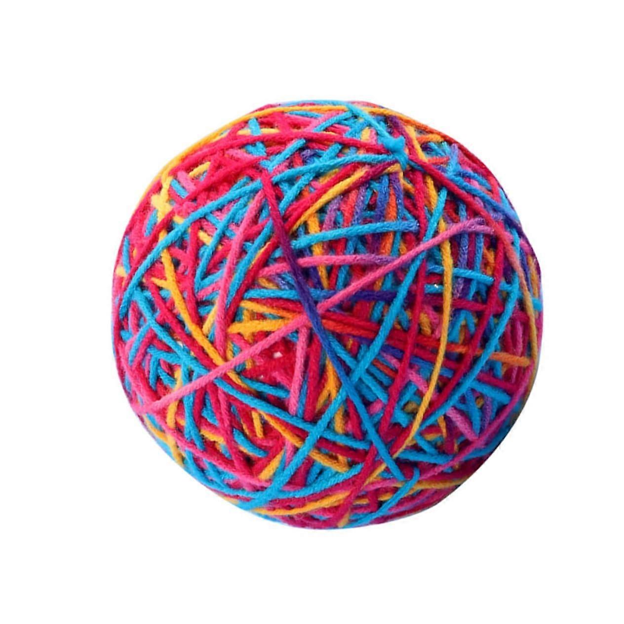 Cat Toy Plush Sound Balls with Squeak for Indoor Cats Interactive Play and Exercise