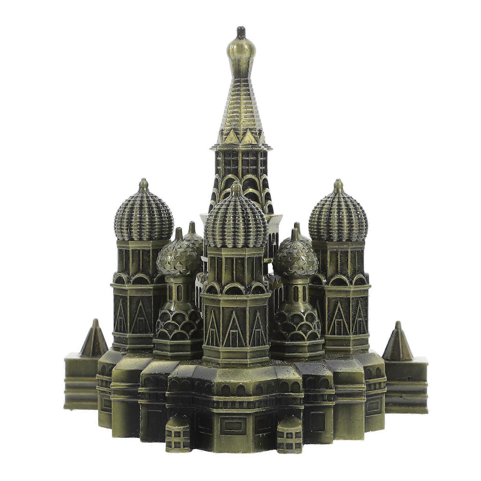 Dark Green Zinc Alloy Building model for Decoration Craftsmanship Stylish Home Decor Suitable Size