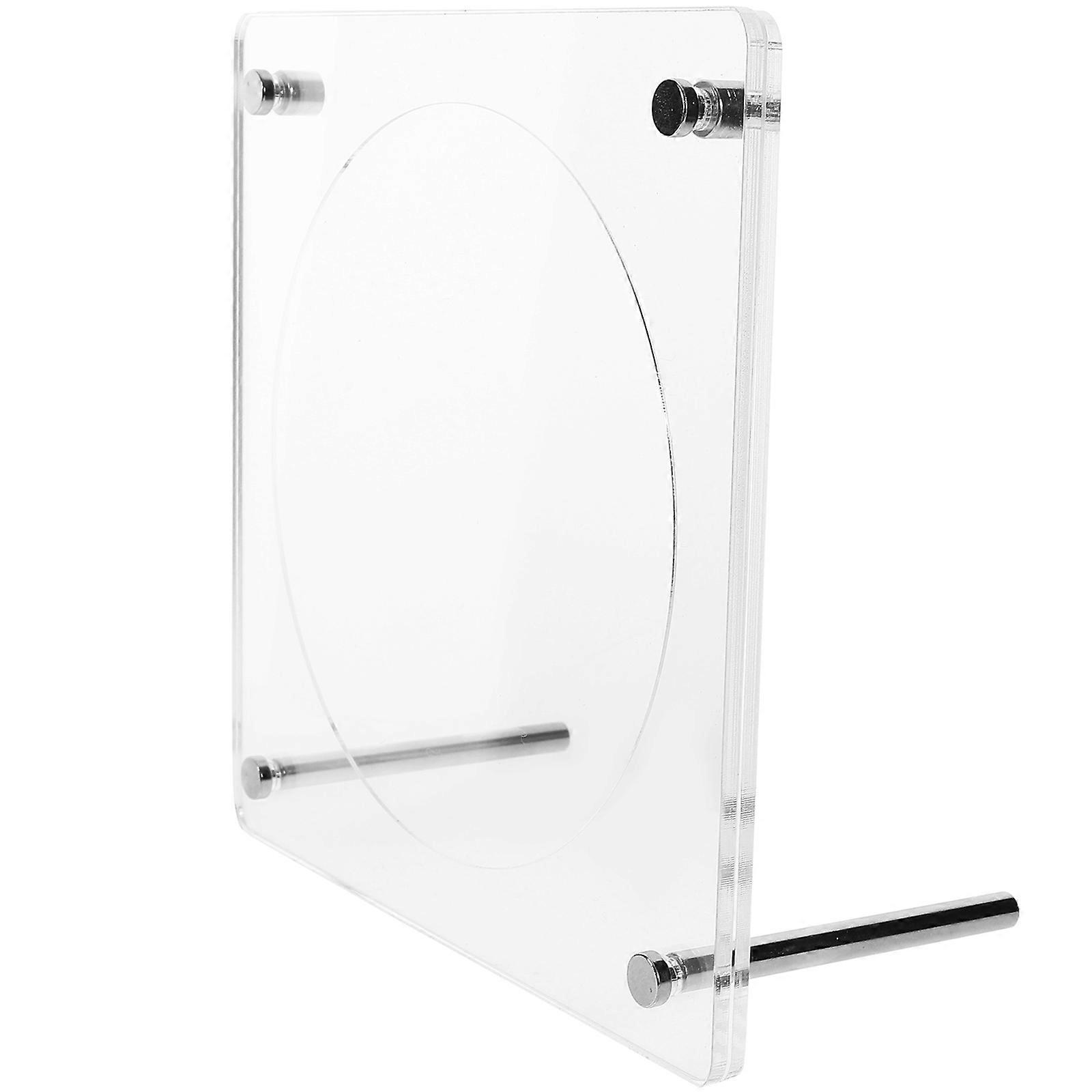 Transparent Acrylic CD Holder for Storage Use with Chic Design and Secure Tabletop Display 6.5 x 4.2 inches