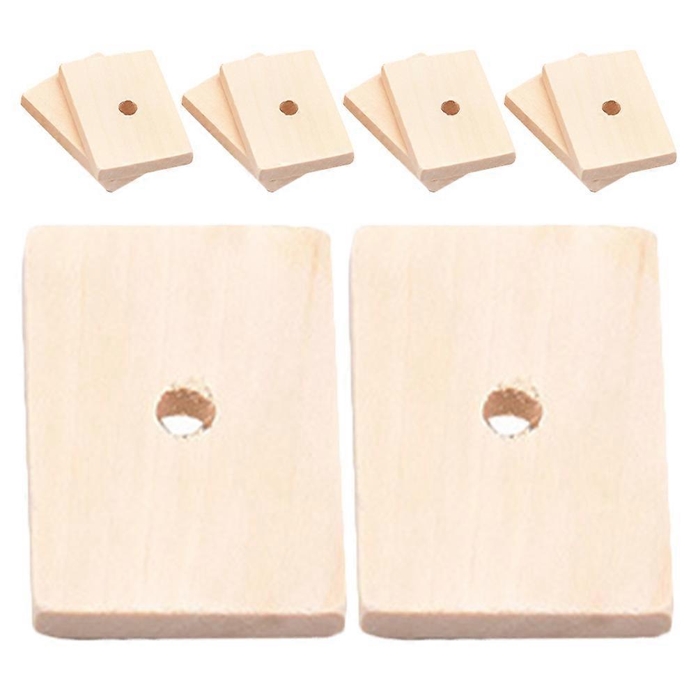 Durable Wood Parrot Toys Helper for Beak Care Decorative Square Blocks for Kids 10 Pcs