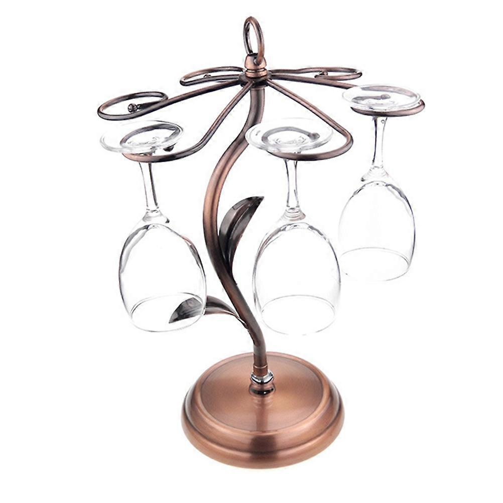 Wine Glasses Display Retro Goblet Rack Metal Large Base Design For Desktop Cabinet Home Living Room 1Pcs