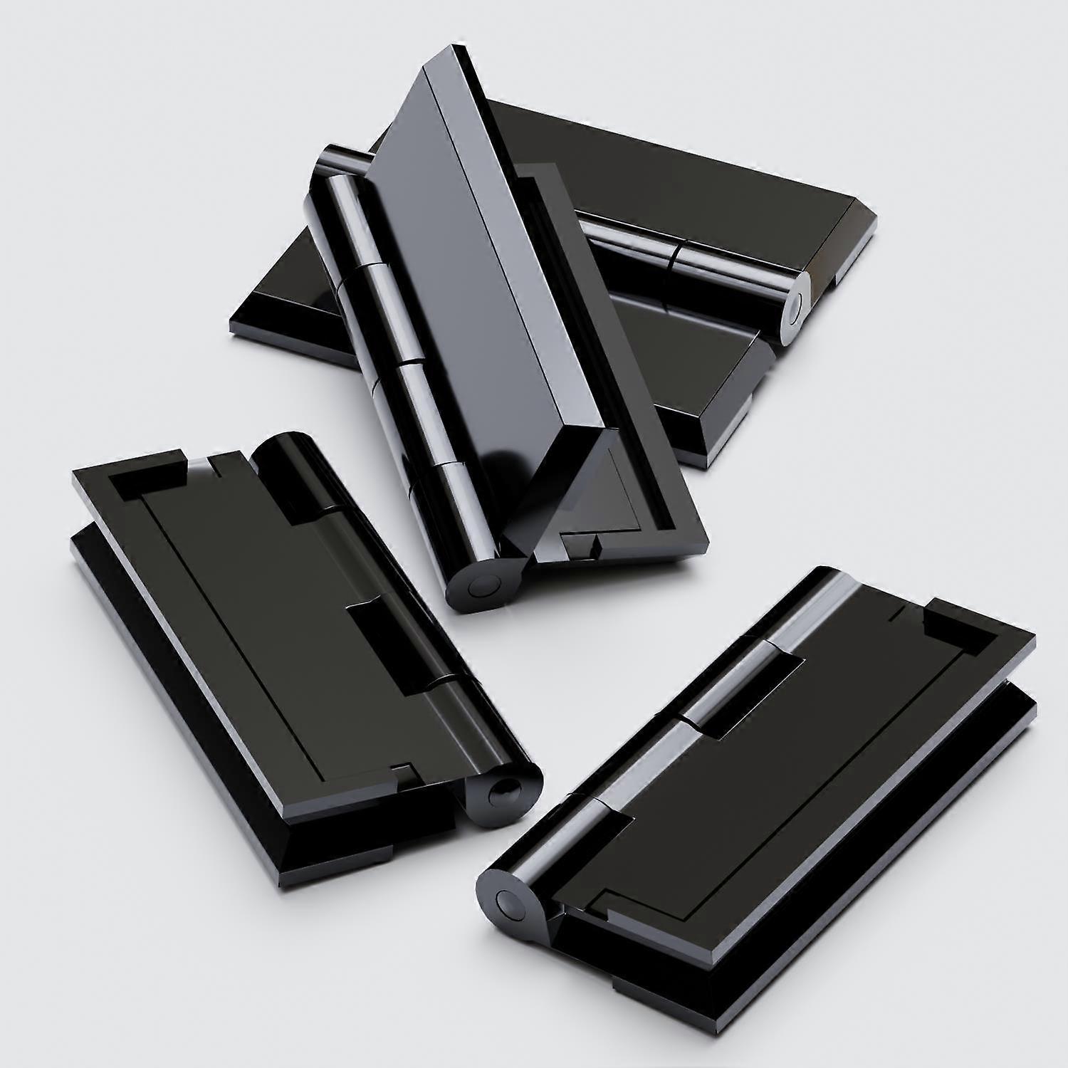 4x Black Acrylic Hinges, 45mm, Piano Hinges