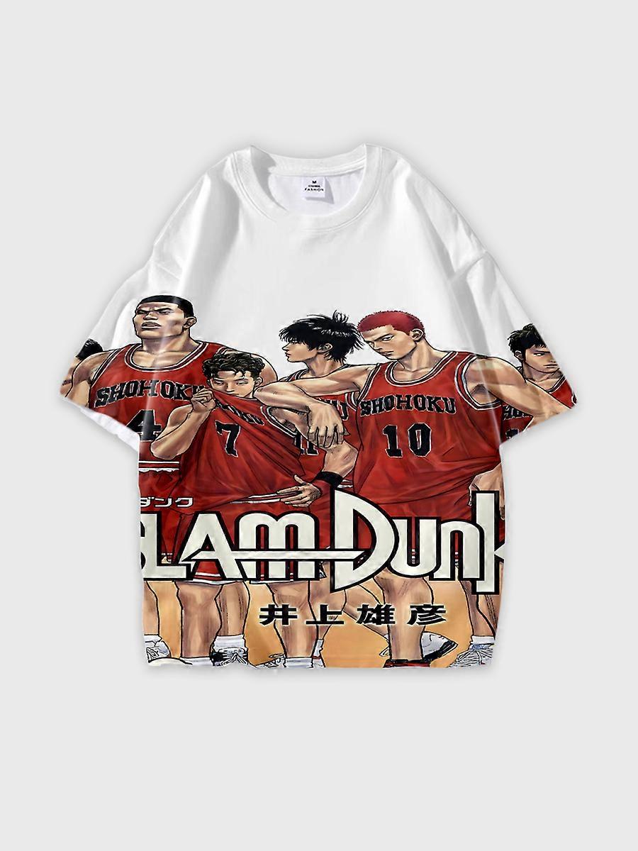 T-shirt round neck Role Pattern loose short sleeve C73